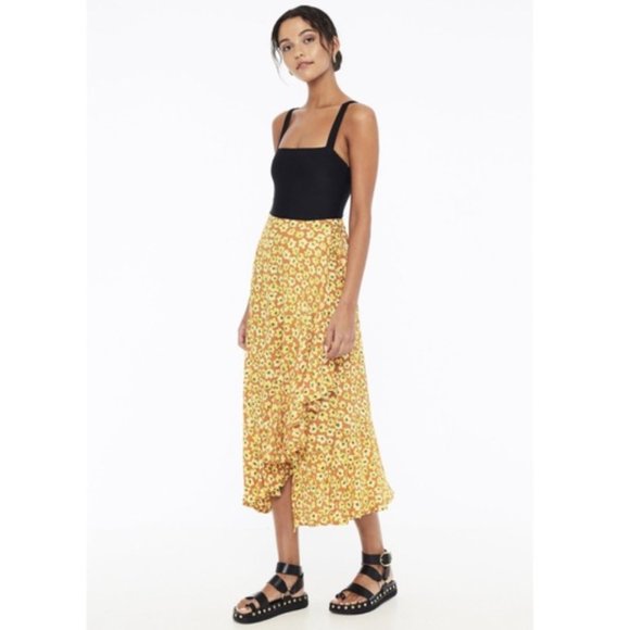 Faithfull the Brand Jasper midi skirt size 8 - Picture 2 of 12